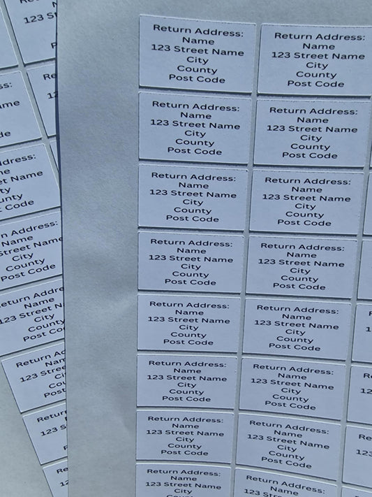 Return address stickers