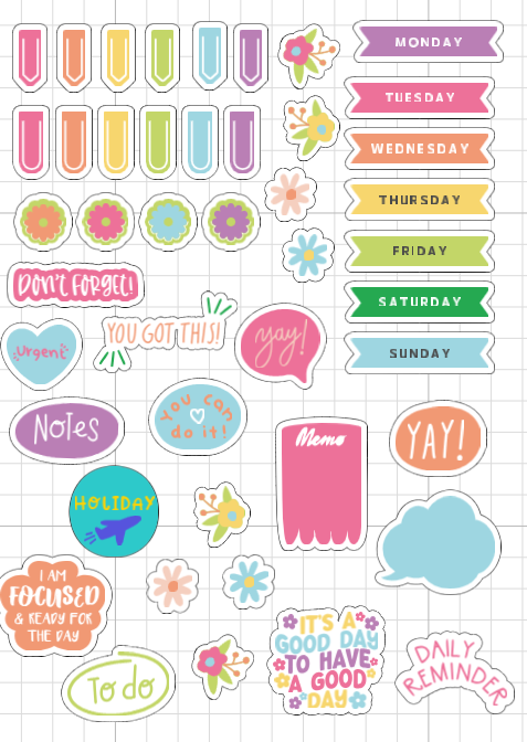 45 Planner Stickers