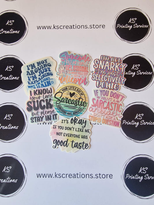 14 Sarcastic Stickers