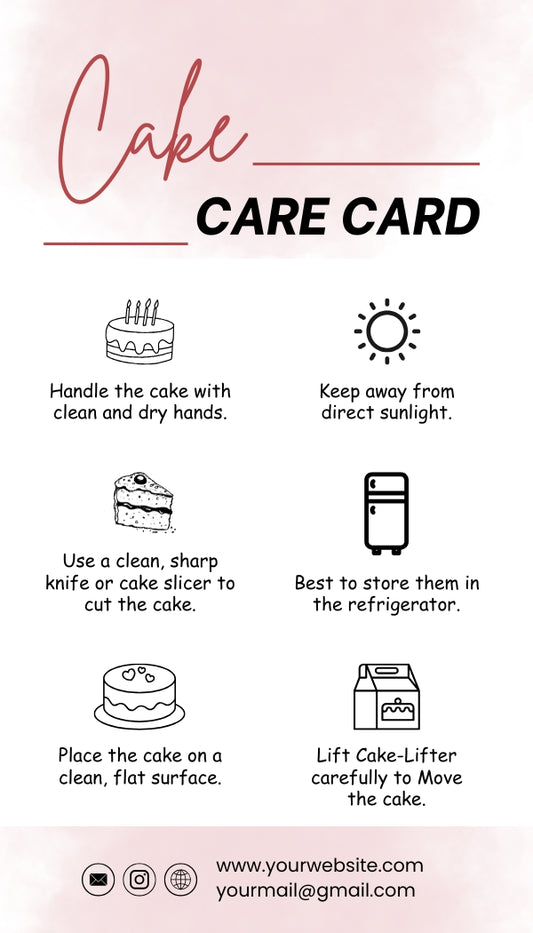 Cake Care Card Style 2