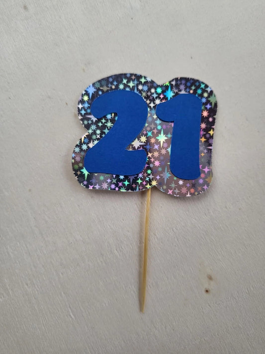 21st Birthday Cupcake Toppers