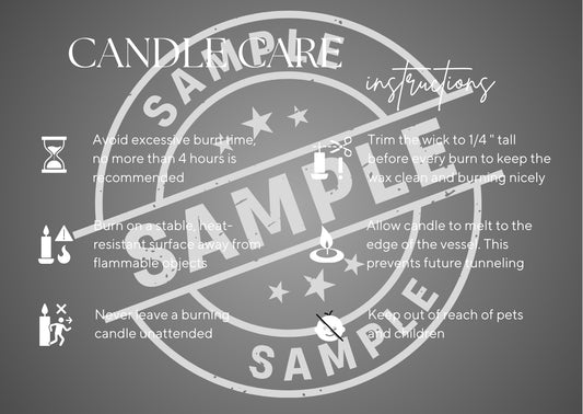 Candle Care Card Style 3
